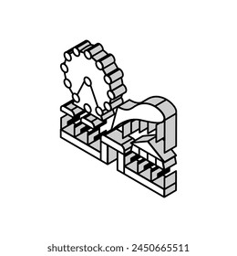 amusement park isometric icon vector. amusement park sign. isolated symbol illustration