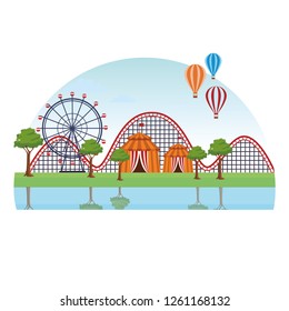 amusement park landscape