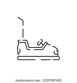 Amusement park line icon vector. Park with ferris wheel, circus, carousel, roller coaster attractions. Festival fun. isolated contour symbol black illustration