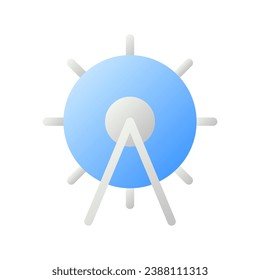 Amusement park location flat gradient two-color ui icon. Attractions. GPS navigation. Place on map. Simple filled pictogram. GUI, UX design for mobile application. Vector isolated RGB illustration