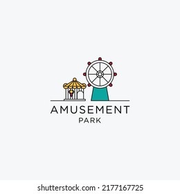 Amusement Park Logo Design Template Graphic Stock Vector (Royalty Free ...