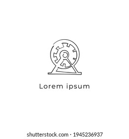 Amusement park logo icon design concept with pen sketch style