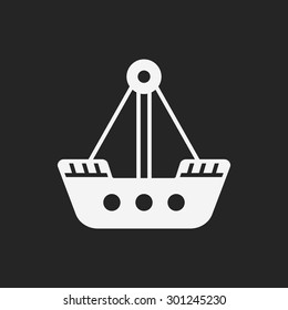 amusement park pirate ship icon