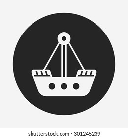 amusement park pirate ship icon