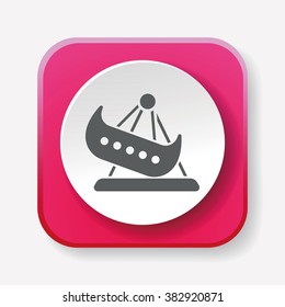 amusement park pirate ship icon
