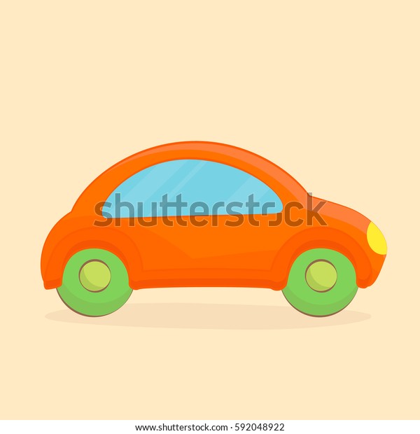 Amusement Park and Playground Icon in\
Cartoon Style. Toy Car. Vector\
illustration.\
