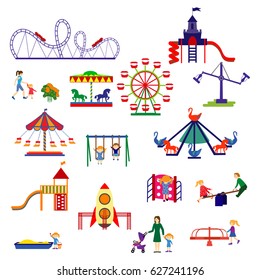 Amusement Infographic Elements Flat Vector Design Stock Vector (royalty 