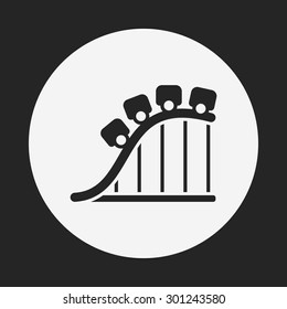 amusement park roller coaster icon