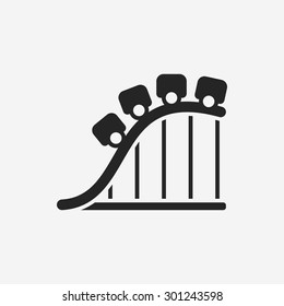 amusement park roller coaster icon