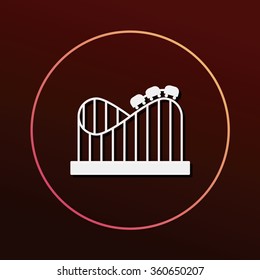 amusement park roller coaster icon