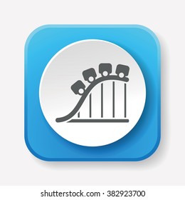 amusement park roller coaster icon