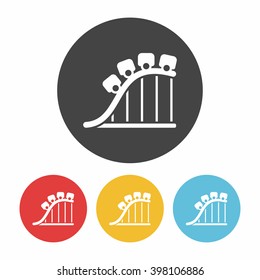 amusement park roller coaster icon