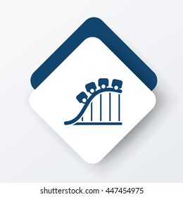 amusement park roller coaster icon