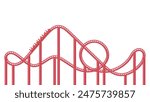 Amusement park roller coaster illustration