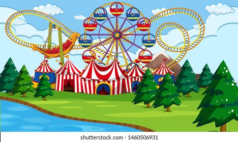 Amusement Park Cartoon Images, Stock Photos & Vectors | Shutterstock