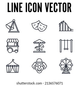 Amusement Park set icon symbol template for graphic and web design collection logo vector illustration