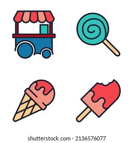 Amusement Park set icon symbol template for graphic and web design collection logo vector illustration