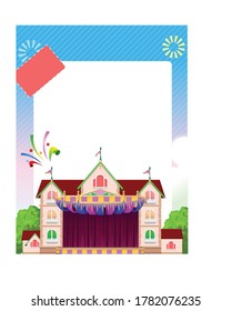 Amusement Park Stage Site Background Scenery Illustrator
