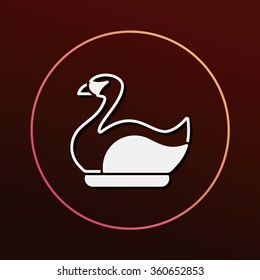amusement park swan boats icon