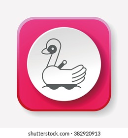 amusement park swan boats icon