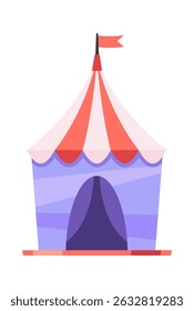 Amusement park tent textile construction