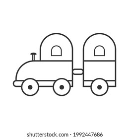 Amusement park train. Carnival park. Park logo template.