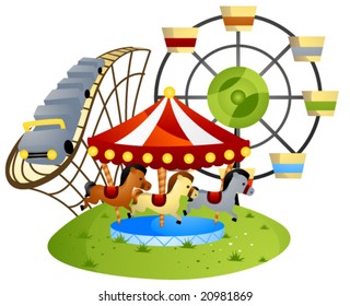 Amusement Park - Vector