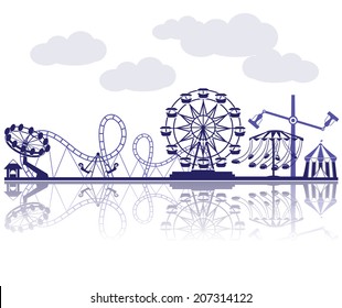 Amusement Park vector illustration