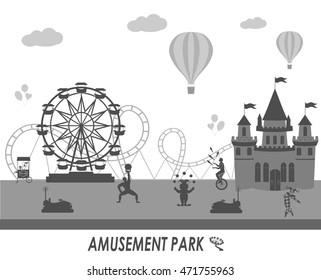 Amusement Park vector illustration