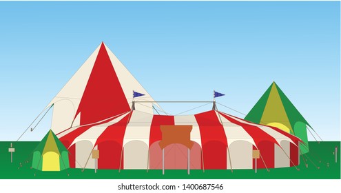 Amusement Park Vector With a white background