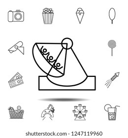 Amusement park, Viking boat ride icon. Simple outline vector element of amusement set icons for UI and UX, website or mobile application