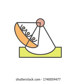 Amusement park, viking boat ride icon. Simple outline colored vector of amusement icons for ui and ux, website or mobile application