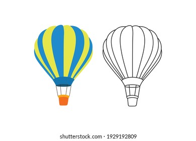 Amusement Parks Air Balloon Fill Outline Icon