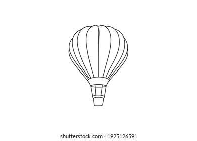 Amusement Parks Air Balloon Vector Icon