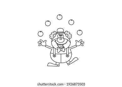 Vergnügungsparks Clown-Vektorsymbol