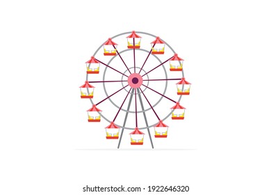 Amusement Parks Ferris Wheel Vector Icon