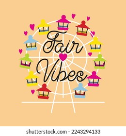 Amusement Parks Ferris Wheel Vector Fairy Vibes