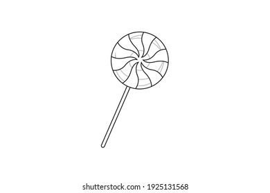 Amusement Parks Lollipop Vector Icon