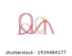 Amusement Parks Roller Coaster Vector Icon