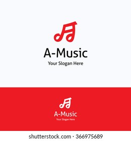 A-music note radio audio sound logo