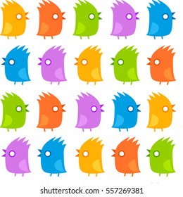 Amusing color birds pattern