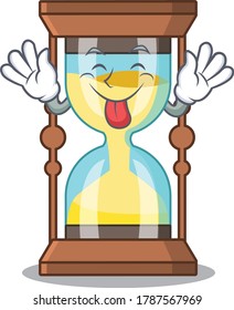 Ein amüsantes Cartoon-Design für das Gesicht, das sich durch die Zunge auszeichnet