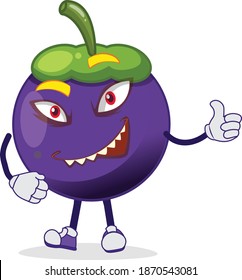 amusing funny mango Steen character giving thumbs up