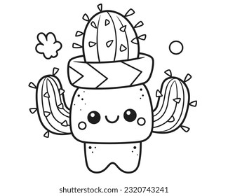 An amusing illustration of a cactus wearing a sombrero