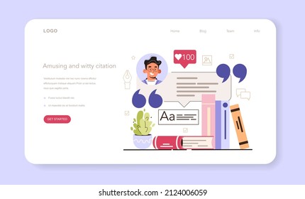 Amusing And Witty Citation. Social Media Content Manager Guidance. How Create Visual Content. Digital Promotion Technology. Flat Vector Illustration