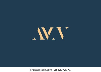 AMV abstract letter logo design. This logo is designed by three abstract letters.