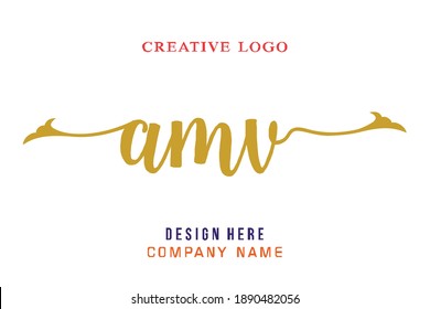 AMV lettering logo is simple, easy to understand and authoritative
