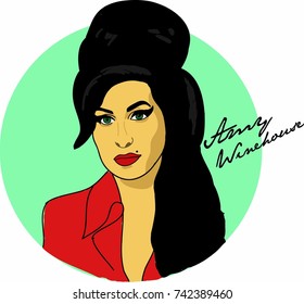 Amy Winehouse Vector Illustrator Wallpaper Background