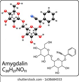 amygdalin Molecule Structure ball and stick