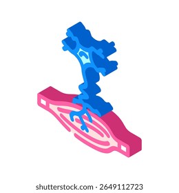 vetor ícone isométrico da doença da esclerose lateral amiotrófica. sinal da doença da esclerose lateral amiotrófica. ilustração de símbolo isolado
